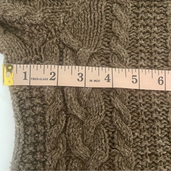 Polo Ralph Lauren Women's Cable Knit Sweater XXL Brown Long Sleeve Mock Neck - Picture 8 of 11